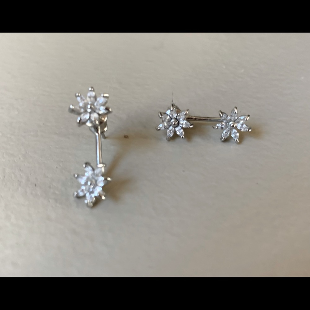 NWOT Lot of Express Earrings…Rhinestone Lined Hoops and Floral Studs.